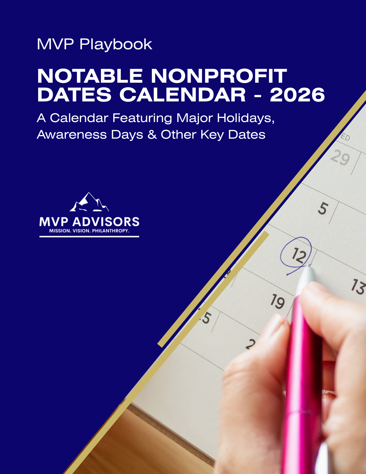Graphic showing a preview of the 2026 Nonprofit Calendar resource.
