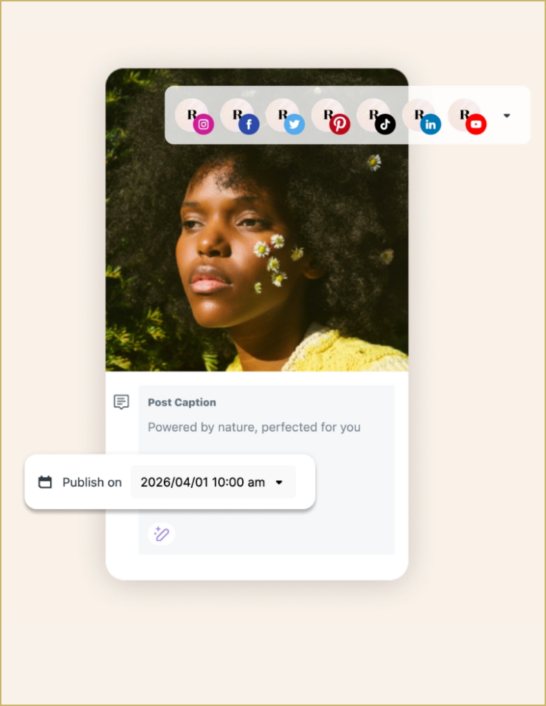 A screenshot of what the scheduling features of Later look like